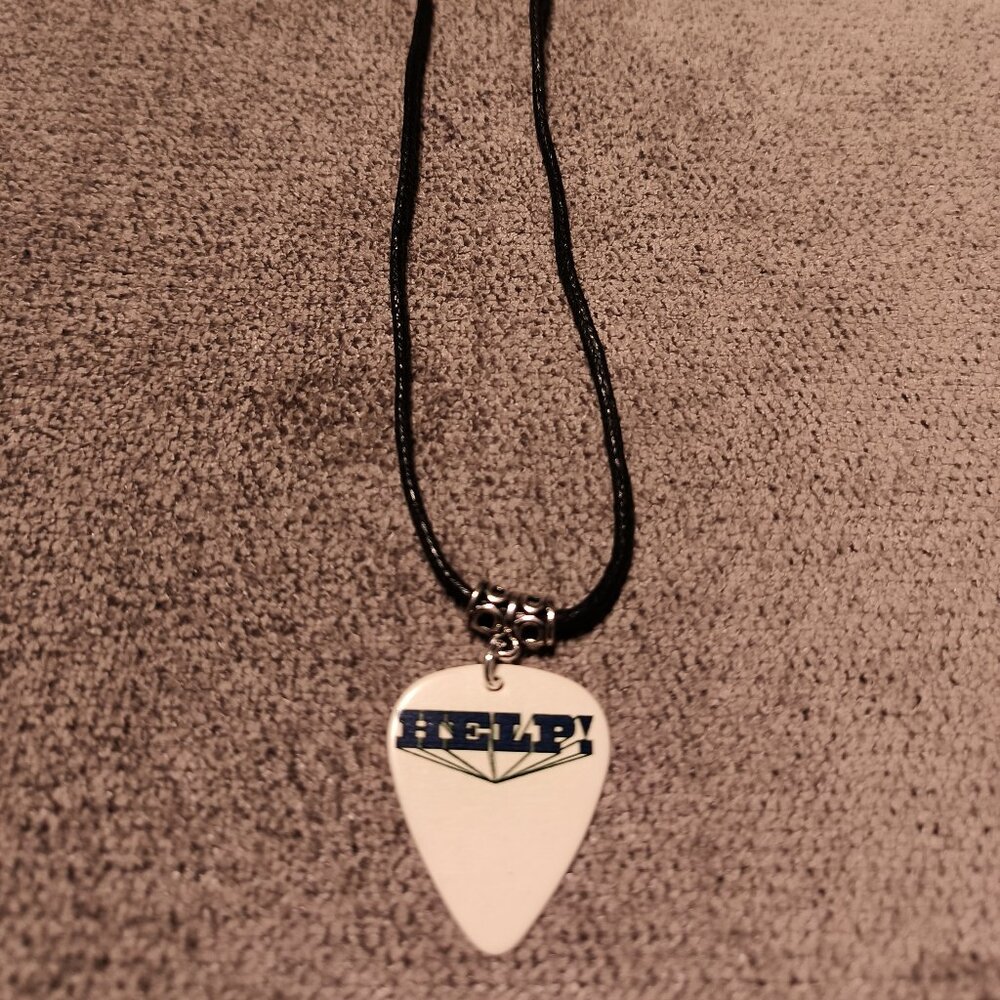 THE BEATLES HELP GUITAR PICK NECKLACE
